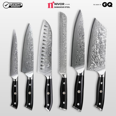 Nivor Pro Black - Damascus Steel Knives