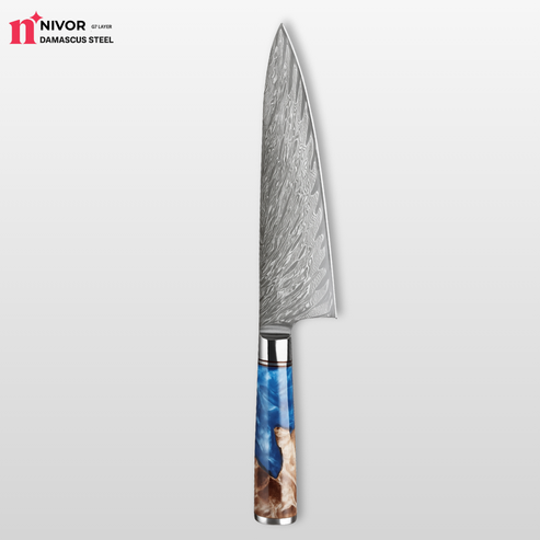Nivor Tsunami (Wave Knife) - Damascus Steel Knives
