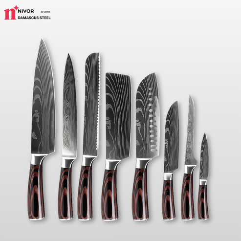 Nivor Bonsai (Bonsai Tree) - Damascus Steel Knives