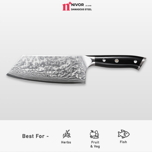 Nivor Pro Black - Damascus Steel Knives