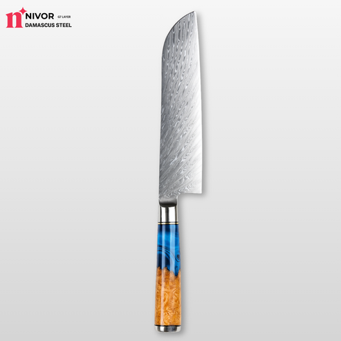 Nivor Tsunami (Wave Knife) - Damascus Steel Knives