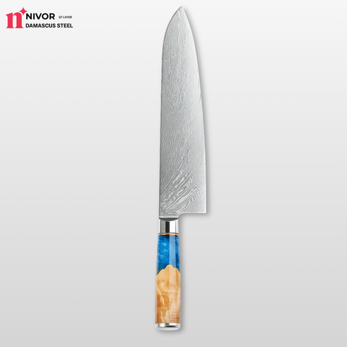 Nivor Tsunami (Wave Knife) - Damascus Steel Knives
