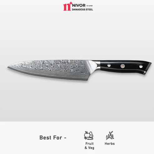 Nivor Pro Black - Damascus Steel Knives