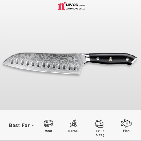 Nivor Pro Black - Damascus Steel Knives