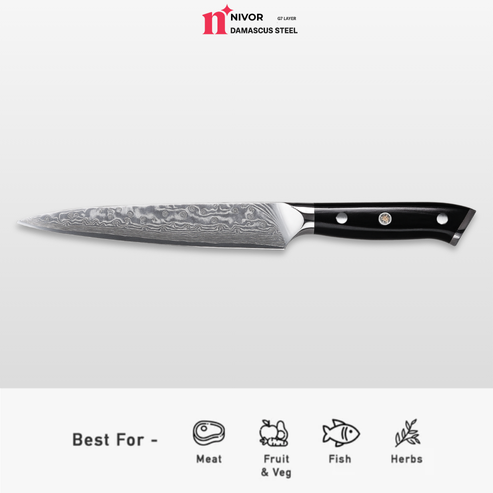 Nivor Pro Black - Damascus Steel Knives
